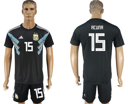 Argentina #15 Acuna Away Soccer Country Jersey - Click Image to Close